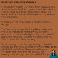 Important upcoming changes to SimsNetwork!