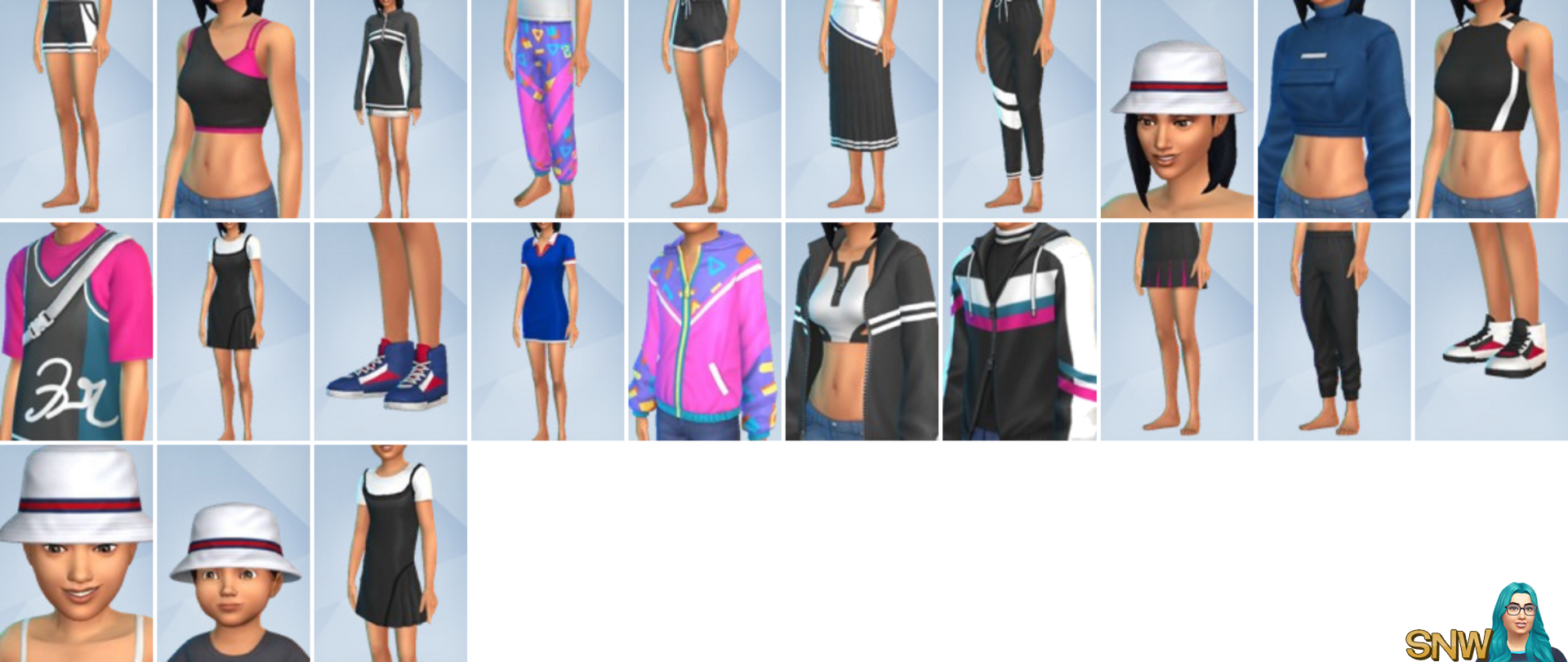 The Sims 4: Throwback Fit Kit - CAS items